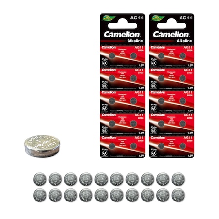 Camelion AG11 1.5V Alkaline Button Cell Battery 20PK AG11-BP10-2